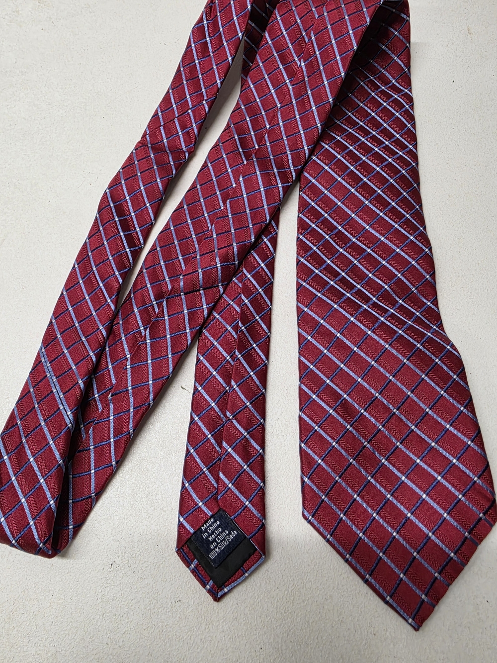 Preswick & Moore Mens Formal Necktie Red/Blue Neck Tie